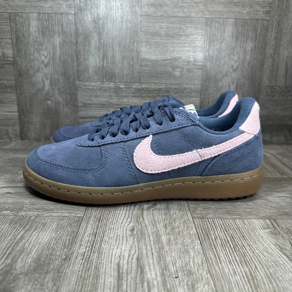 Nike Field General Sneakers Womens 7.5 Navy Pink Suede Gum Sole NEW IF1743-401 - Picture 2 of 8